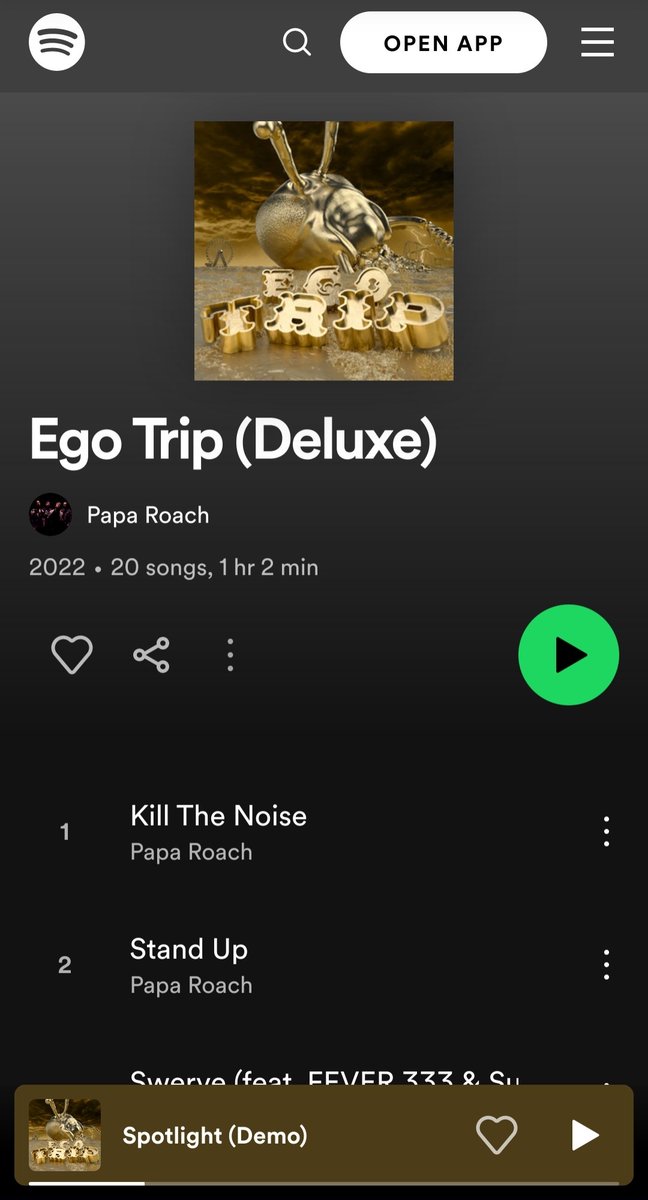 Ngl really digging the new @paparoach track Spotlight as well as the other remixes. Good start to my Thursday 🤘🔥