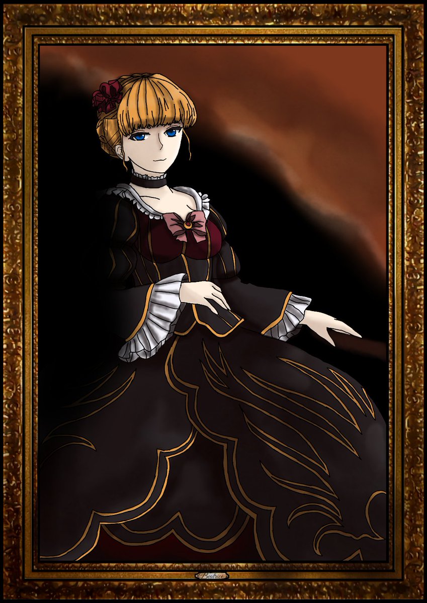 Eu tentei fazer a minha versão do retrato da Beatrice de Umineko no Naku Koro Ni. 

A original é a 1a, a versão de Agosto de 2022 é a 2a, e a 3a é uma versão refeita em Novembro de 2022