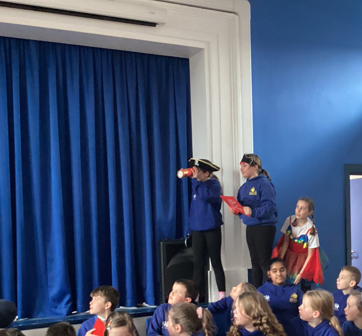 CPSReception's tweet image. The return of the Spring Production after a long 4 year hiatus. I love working with the older children, and this lots are fantastic! Sneak peek into rehearsals…. Hope we see you there! Tickets are available on the gateway! #piratesofthecurrybean #artsinprimary #dramallamas
