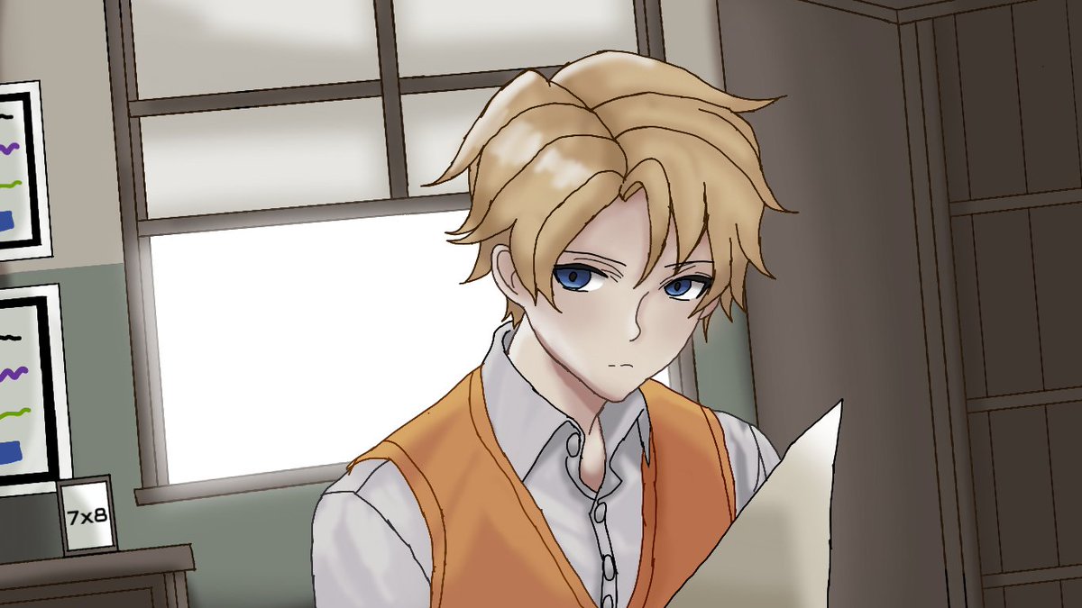 Janeiro de 2023. Eu joguei um jogo chamado Depersonalization, e estou fazendo divulgação gratuita agora. Após muito praticar no papel e pedir ajuda para os amigos sobre como fazer lineart e rostos, eu fiz esse desenho de uma parte no começo do jogo