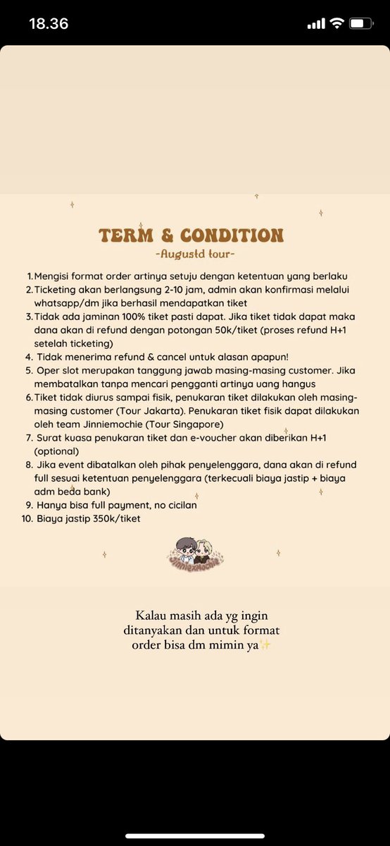 jinniexmochie's tweet photo. Lesgooo masih ada slot ya jastip tiket konser agustd tour singapore &amp; jakarta!✨ https://t.co/wpOvb0HdXb