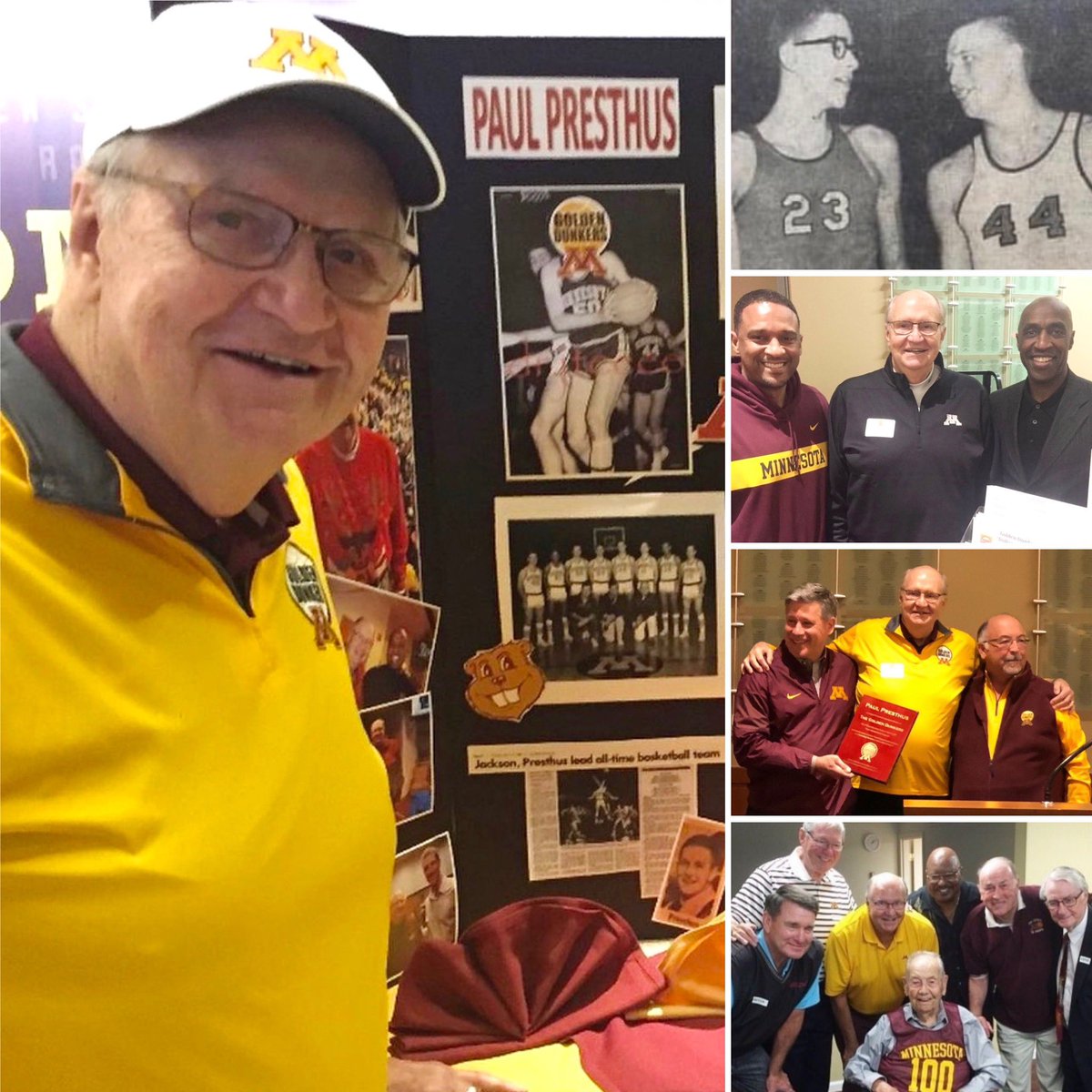 Happy birthday to former #gopher and current Golden Dunkers board-member Paul Presthus 🎂🐿🏀〽️

Paul was an outstanding player in high-school and college, but we love him because he co-founded the Golden Dunkers booster-group 50+ years ago.