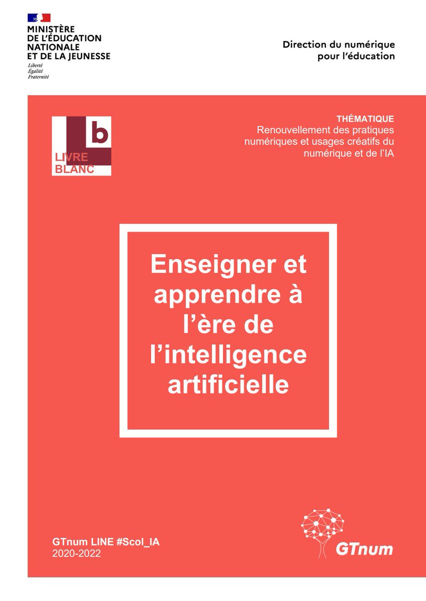 🌟Lancement du livre blanc "Enseigner et apprendre à l'ère de l'#IA" #GTnum <a href="/Edu_Num/">Éducation Numérique</a>  <a href="/Scol_IA/">GTnum Scol_IA</a> dans le séminaire <a href="/Ulysseus_eu/">Ulysseus European University</a> hal.science/hal-04013223. Ed. Romero, @LochrisH, Lepage.📕9 chap, 23 auteur.e.s, 8 labos🌍pour un éclairage original sur les usages de l'#IA en éducation🤖