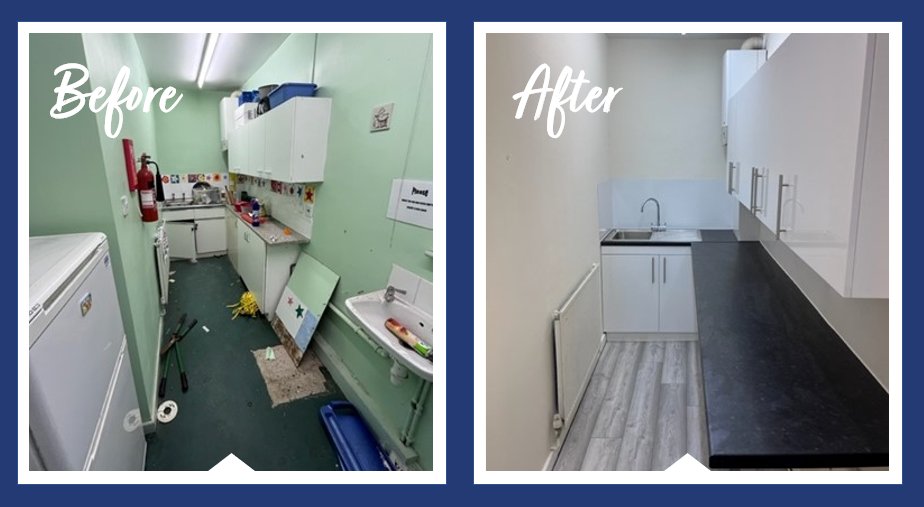 We recently completed a project to renovate an empty shop for S2 Food Bank in #Sheffield to house their ‘Food Shop’. The new building gives space for residents to shop and the new clean kitchen area will be used to demonstrate meal preparation and ways to save money on food.