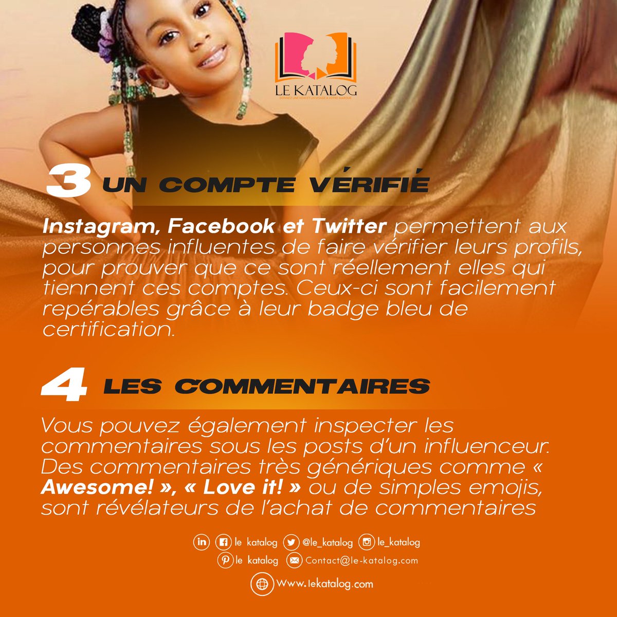 le_katalog's tweet photo. 𝐇𝐎𝐖 𝐓𝐎 𝐁𝐔𝐈𝐋𝐃  ?

6 CRITERES POUR DETECTER LES FAUX INFLUENCEURS :

1-Le taux d’engagement
 
2-La communauté et son évolution
 
3-Un compte vérifié 
 
4-Les commentaires
 
5-Réseau et interactions
 
6- La portée réelle
 
#LEKATALOG #marketingdinfluence #HowBuild https://t.co/CARbUpGmkj