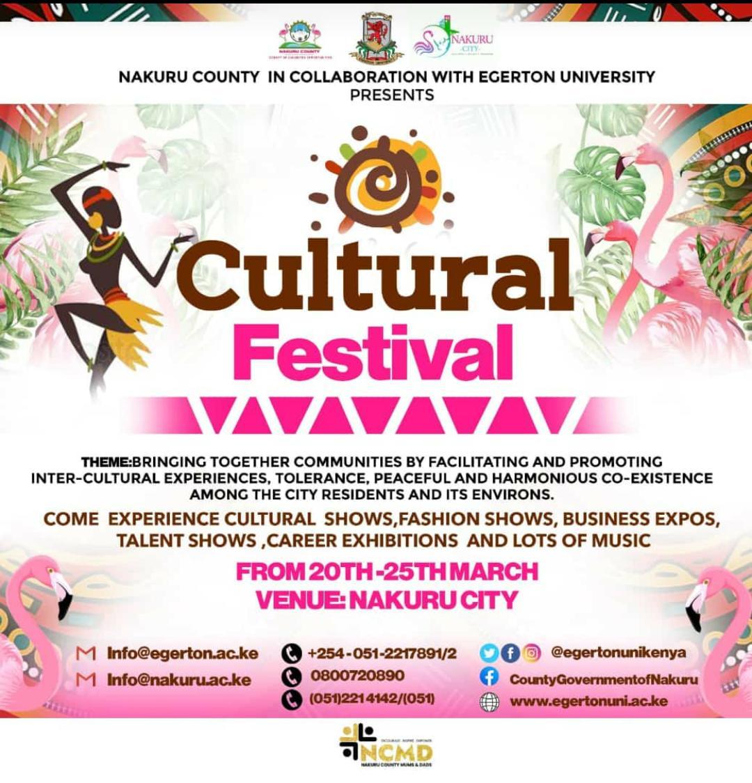 We all have cultures and each one of them needs to be appreciated.
Courtesy of @nakurucounty and @egertonuniversity  we have one big cultural festival pale Nakuru .
#NaksCityCulture
#EgertonCultureWeek