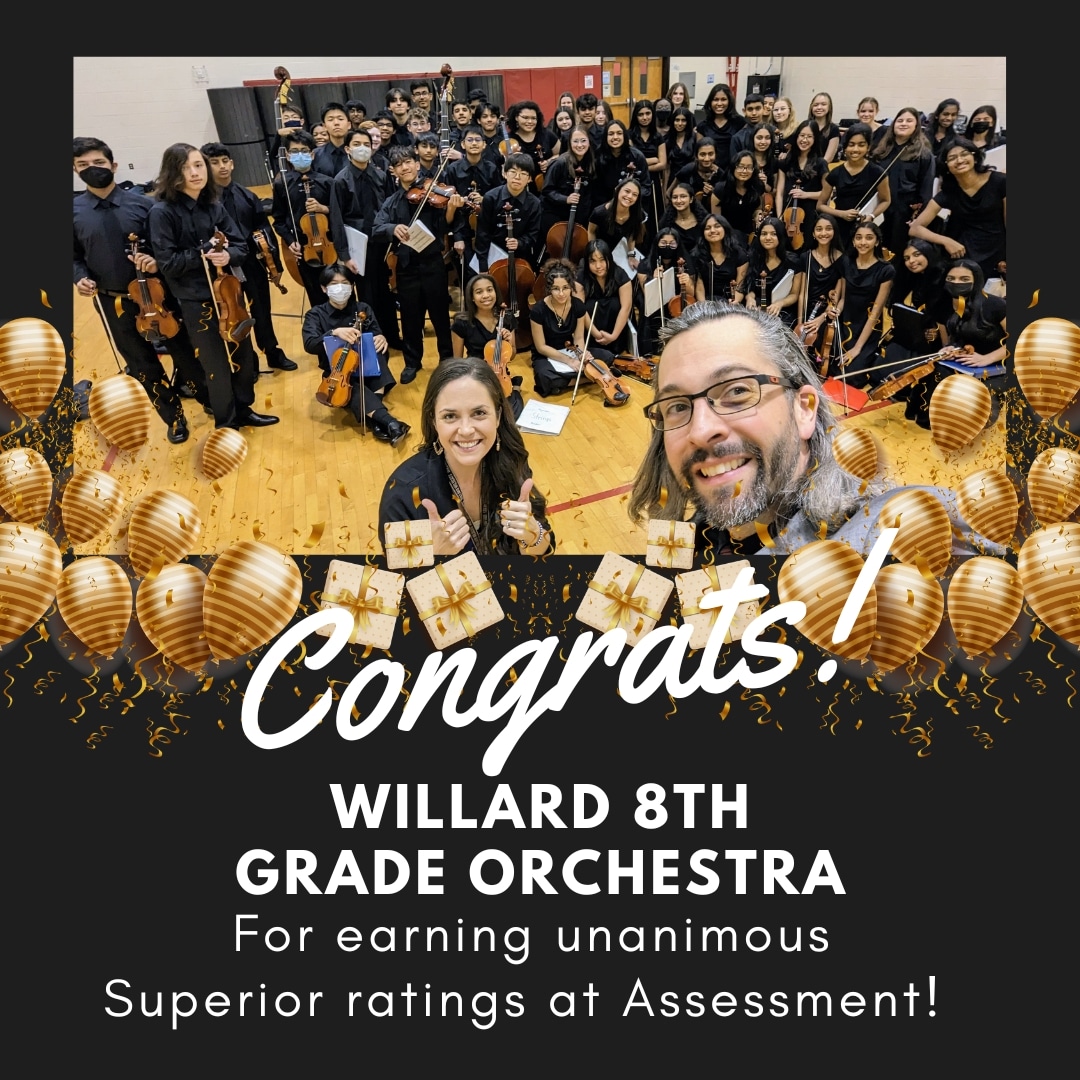 Willard Strings (@willardstrings) on Twitter photo Congratulations to our <a href="/WillardLCPS/">WillardLCPS</a> 8th Grade Orchestra on their outstanding performance at Assessment yesterday, for which they earned unanimous Superior ratings! Bravo! Congratulations to our <a href="/WillardLCPS/">WillardLCPS</a> 8th Grade Orchestra on their outstanding performance at Assessment yesterday, for which they earned unanimous Superior ratings! Bravo!