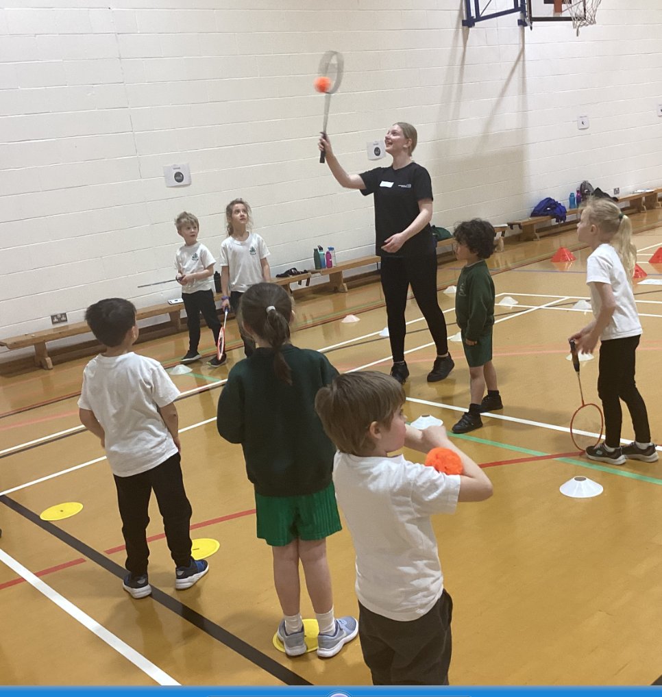 TrafalgarInfant's tweet photo. Trafalgar took two teams to a Badminton Festival event at Millais School. Teams rotated around a carousel of activities practising key fundamental movement skills ending with some fun competitive challenges. The children and staff had so much fun and really enjoyed the event. 🏸 https://t.co/K3aD2IwNxo