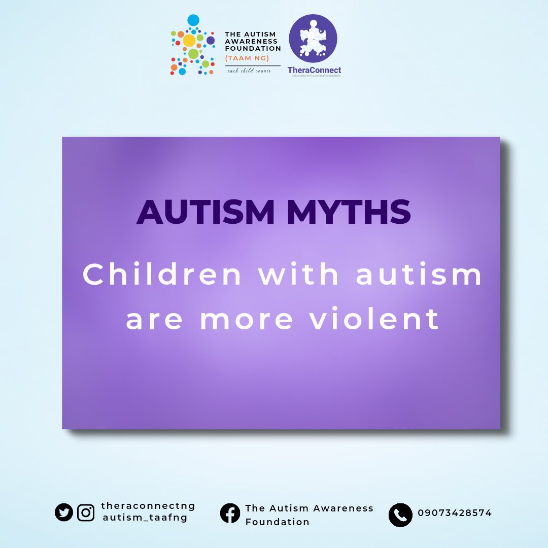 autism_taafng's tweet photo. Children with autism can behave in an aggressive way towards themselves or other, but this does not make them violent. Violence is a word associated with bad persons and criminals, bad intentions etc…

#autismmyths #autismtips #autismfactsandmyths https://t.co/hu4nj7hV96