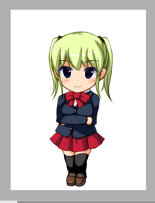 SD副委員長をぬりぬり〆('ー`)b
見た目通り典型的なツンなキャラ設定な娘ですw 