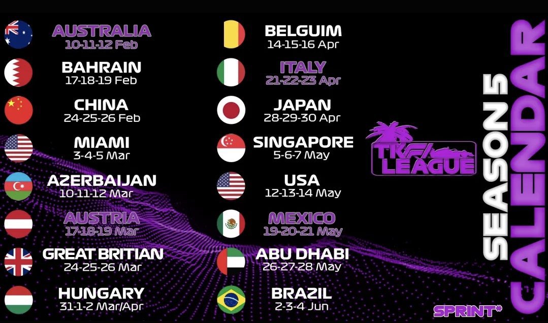 TKF1League's tweet photo. Tomorrow we head for Austria with a sprint for round 6 of Season 5 TKF1 starting with are newly formed T3 on Friday so tune in tomorrow on are twitch at approximately 7:15 pm uk time LINK IS IN ARE BIO https://t.co/xh3Bw4kRMl