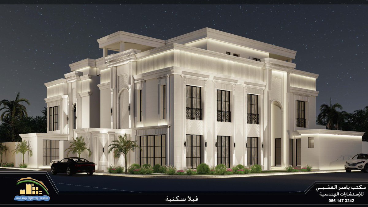 oqbi_ec's tweet photo. من اعمالنا في تصميم فيلتين متجاورتين #واجهات #كلاسيك في مدينة #الرياض حي #النرجس 

مساحة الارض: 
25x17.50m   
25x12.50m
المواد المستخدمة :
*دهان ابيض الجزيرة Classic white 
*حجر الرياض ابيض
*GRC في المداخل الرئيسة 
* Cornice في حدود الشبابيك و المباني
#تصميم_معماري #مخططات_فلل https://t.co/aB9tSKubpQ