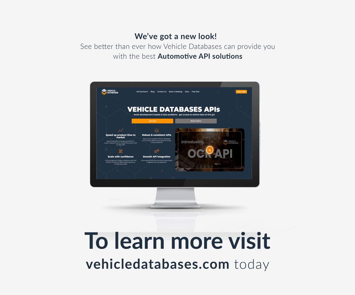 VDatabases's tweet image. We are introducing the new look of the Vehicle Databases Website! Our redesigned website offers a more intuitive user experience and sleek design. Check it out now!
vehicledatabases.com #vehicledatabases #carapi #carfaxapi #api #vehicleapi