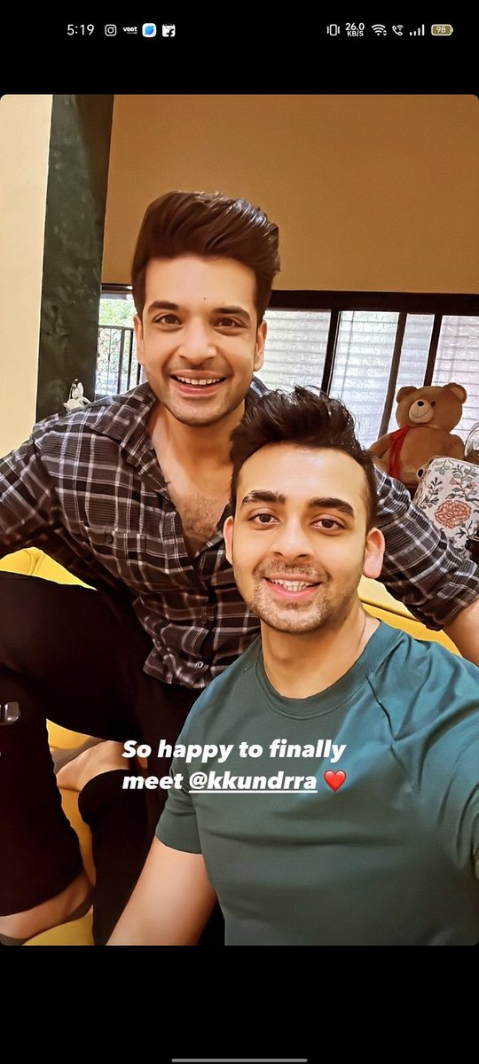 ankii_tri's tweet photo. When Pra met his Jija (Karan) 🫂🧿

#Karankundrra #TejasswiPrakash #Pra #Touchwood #TejRanFam #TejRan https://t.co/zAGwJsvZH7