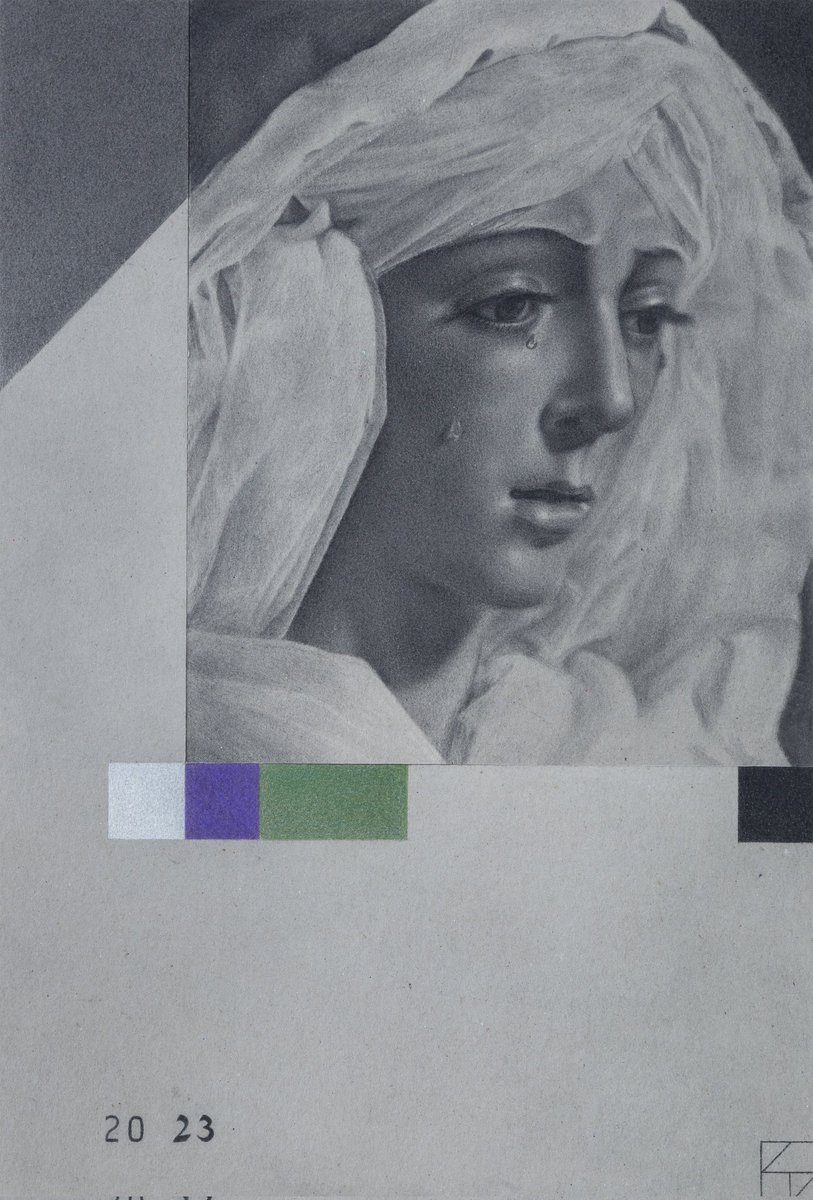 Este es el cartel de la Semana Santa de la Hermandad de la Macarena 2023, obra de José Miguel Pereñíguez.