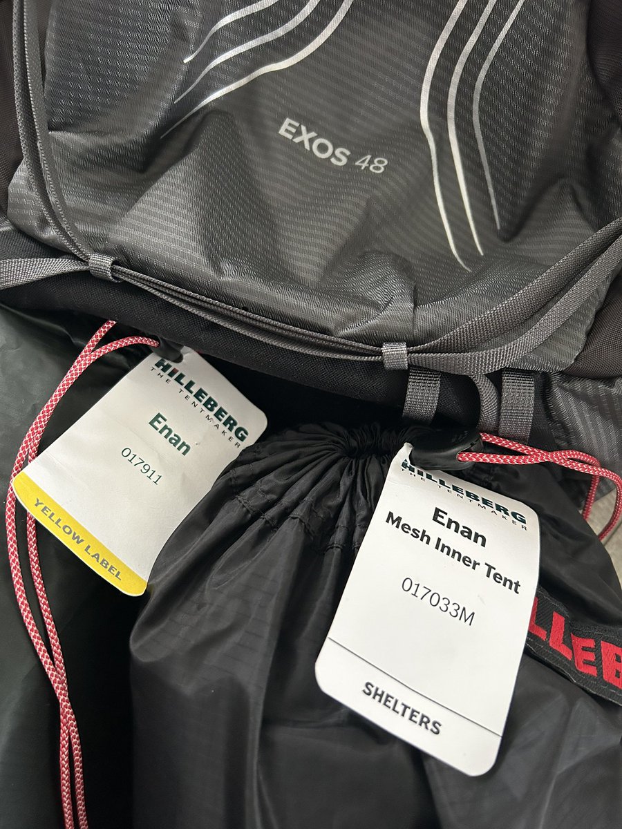 GeordieCarlisle's tweet photo. Getting my lighter weight wild camping setup sorted for the summer with a treat to myself… #Cheviothills #LakeDistrict #wildcamping #leavenotrace @Hilleberg #Enan #tent #bringonsummer #walking #hiking #camping #gearfreak https://t.co/oXDmqHP1Ok