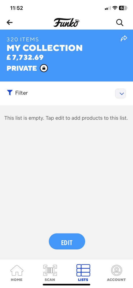 LukyFluky's tweet photo. #FunkoApp Please fix, missing items and can’t seem to add anymore either 🙃 https://t.co/VZgcfQIx5J