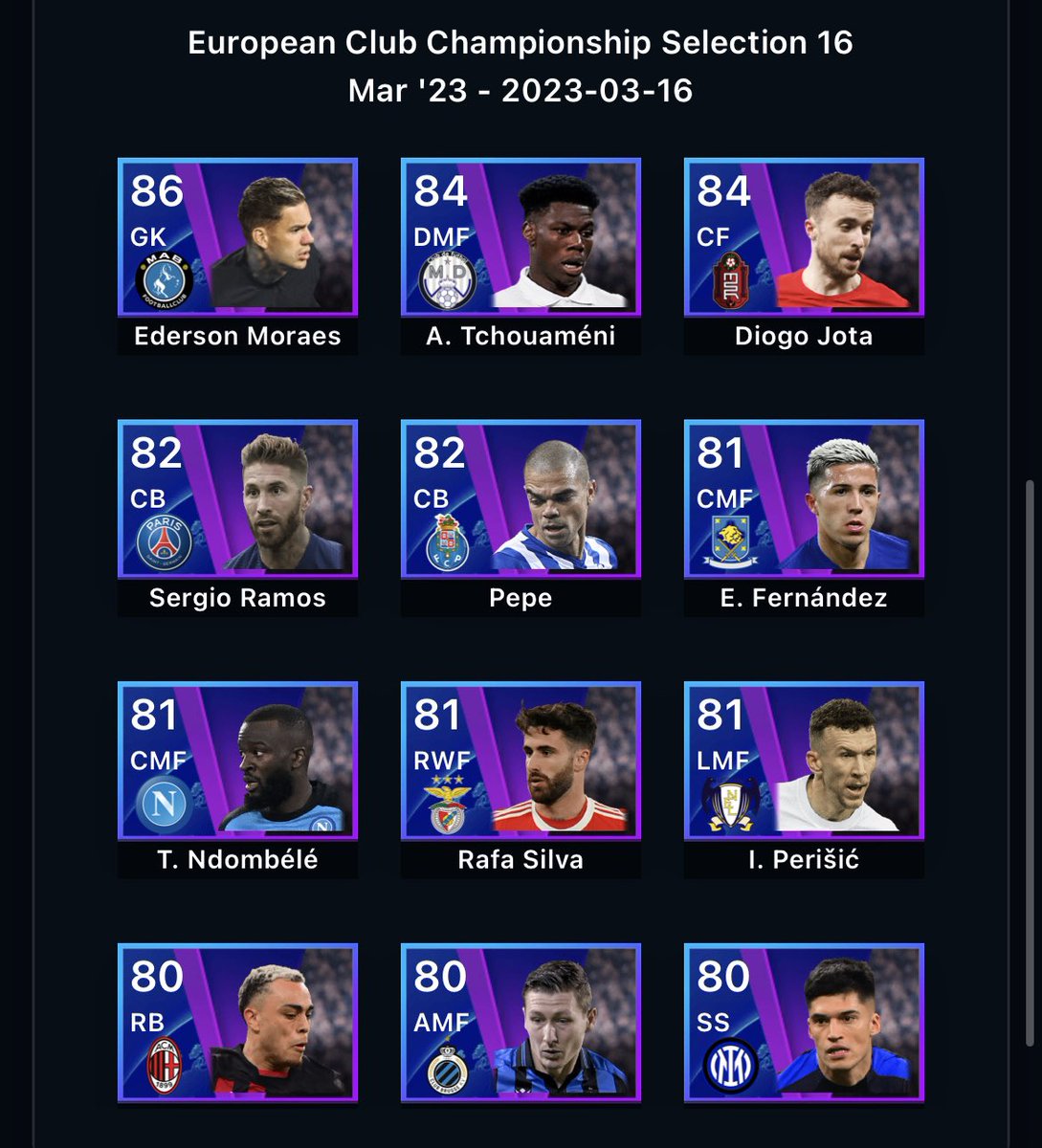 eFootball Universe on Twitter "RT eFootballDB All of todays players