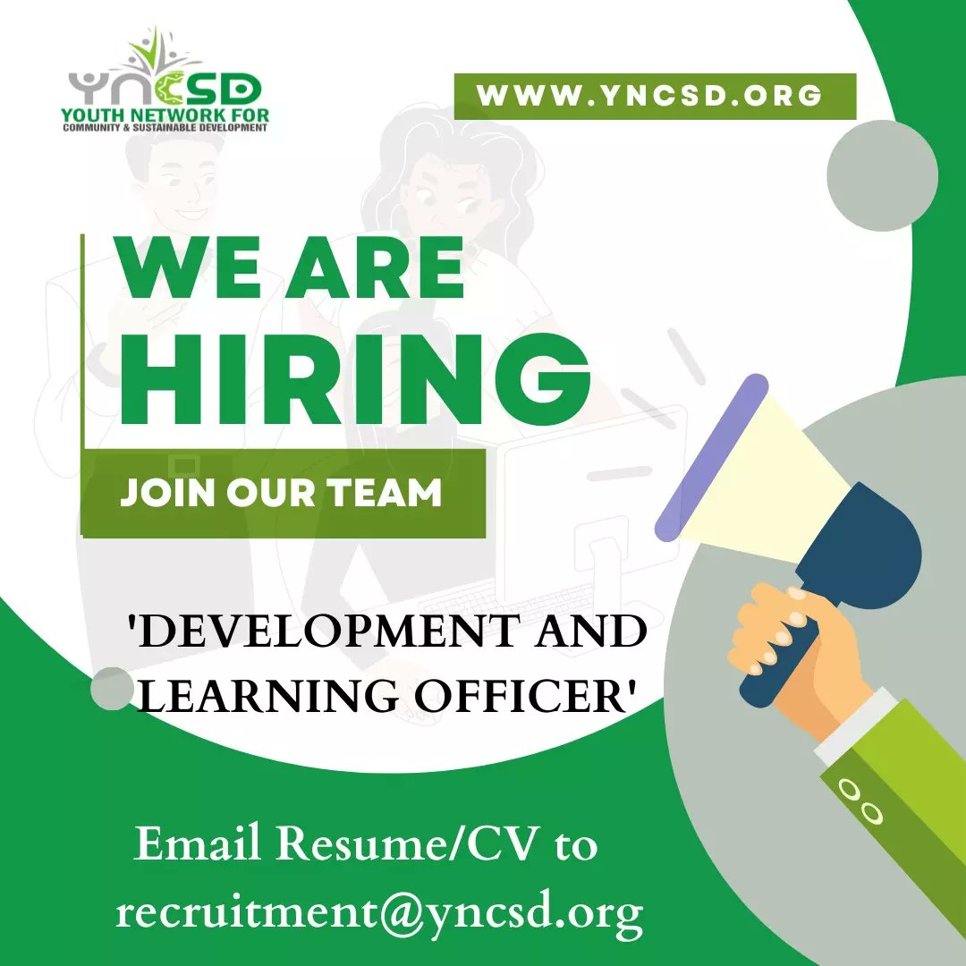 yncsd's tweet image. We are hiring to fill the following positions
1. Advocacy Officer
2. Development and Learning Officer
Click the link below for more details on how to apply
yncsd.org/about/career/
#AbujaJobs
#jobopportunities 
#advocacy 
#developmentandlearning