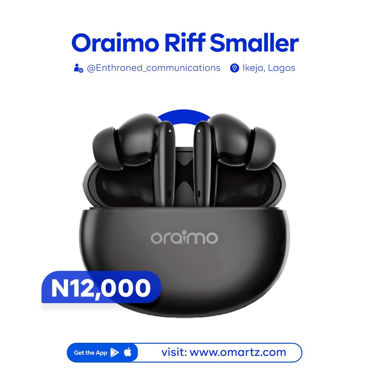 OmartzHQ's tweet photo. Deal of the day
Oraimo Wireless Earbuds 
#12000
To purchase this and any other product
Click this link 

https://t.co/4rP9ehJlyE

#dealoftheday #sales #salestoday #p2p #earpods #earpodsapple burna boy access bank https://t.co/DMrAKeRSrA