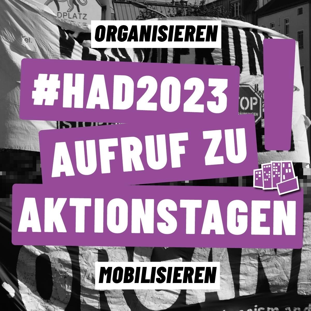 #HAD2023 #HousingActionDay
#HousingActionDays
Housing Action Days in Berlin 
mietenwahnsinn.info/aktuelles/
Housing Action Days in ganz Europa 
housingnotprofit.org