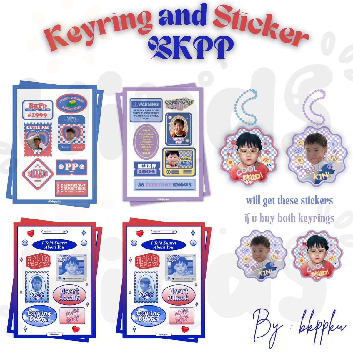 bkppku's tweet photo. ✰ bkpp fanmade merch ✰

💘bkpp sticker set and keyring
 ➣  https://t.co/Ow1i8OvHsx https://t.co/b6NaWE6ndp