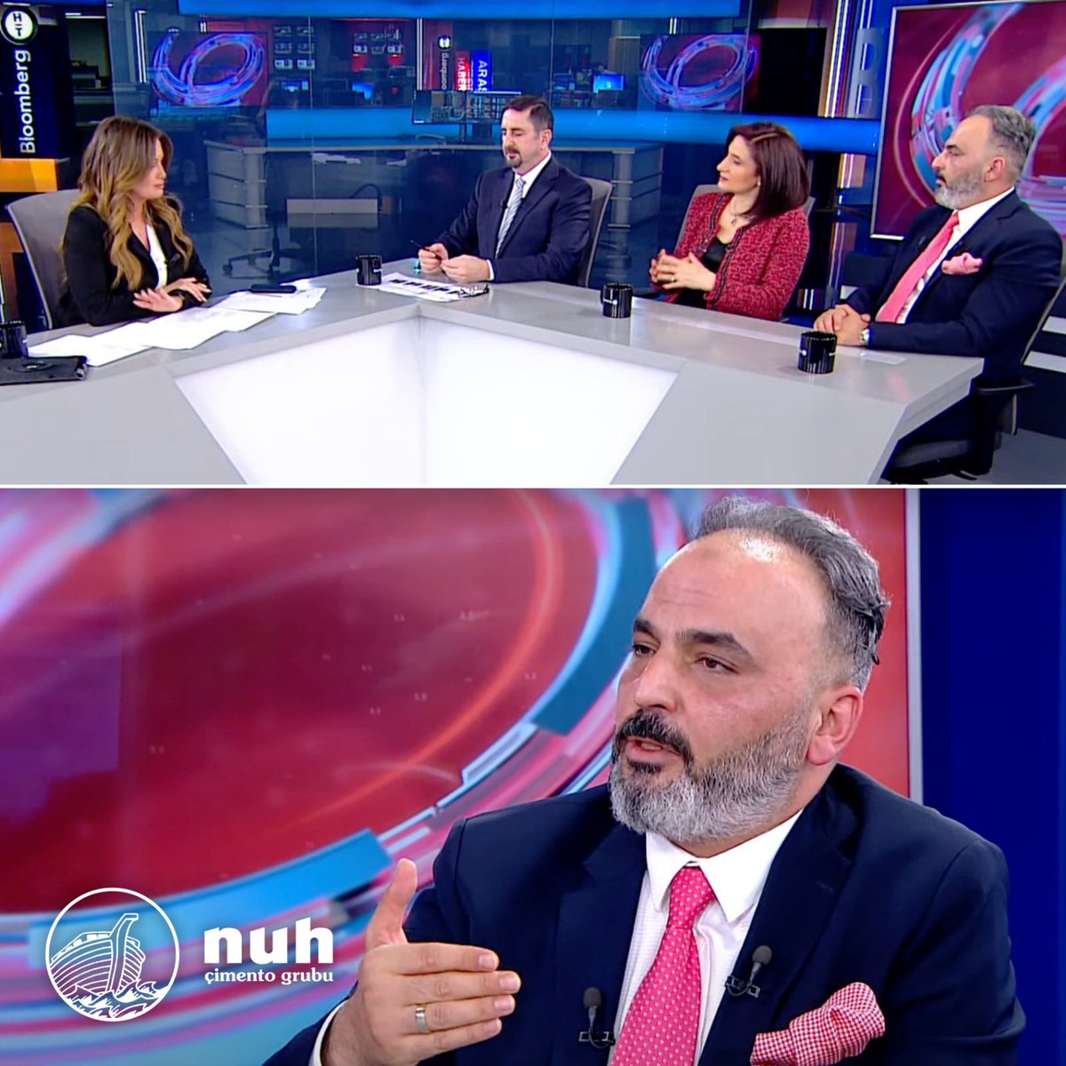 NuhCimentoGrubu's tweet photo. Yurt Dışı Satış ve Liman Direktörümüz, aynı zamanda ÇCSİB Yönetim Kurulu Başkan Yardımcısı Abdulhamit Akçay, Bloomberg HT'de 60 Dakika programına konuk olarak deprem bölgesindeki çimento fabrikalarının durumunu ve bölgedeki çimento ihtiyacını değerlendirdi. https://t.co/aiXqa0dmVK