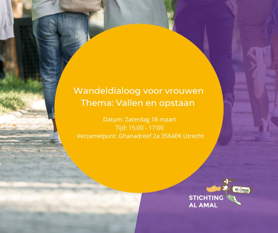 🚶‍♀️Wandel je wijzer met Utrecht in Dialoog, DOCK en ons! Ontdek wat je helpt om na het vallen weer op te staan en wat je daarvan kunt leren. Loop mee met ons over het thema 'Vallen en opstaan' op 18 maart. 🌳🗣️

Meld je aan via: utrechtindialoog.nl/bijeenkomsten/…… #wandelen #dialoog #leren