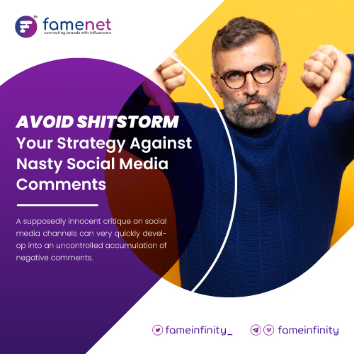 FameInfinity_'s tweet photo. Avoid Shitstorm: Your Strategy Against Nasty Social Media Comments
#FameNet #Influencer
More : https://t.co/CZZ65usXoD https://t.co/063sJBqL0s