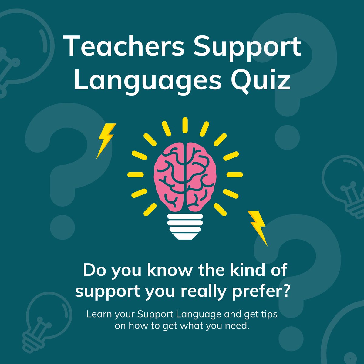tarateachers's tweet photo. Encourage your teachers to take TARA's teacher support language quiz. 

By taking the quiz, teachers will be better equipped to advocate for their needs and preferences, leading to a more positive and collaborative working environment.

https://t.co/j7sTFpyTYt https://t.co/Xip33JLLDV