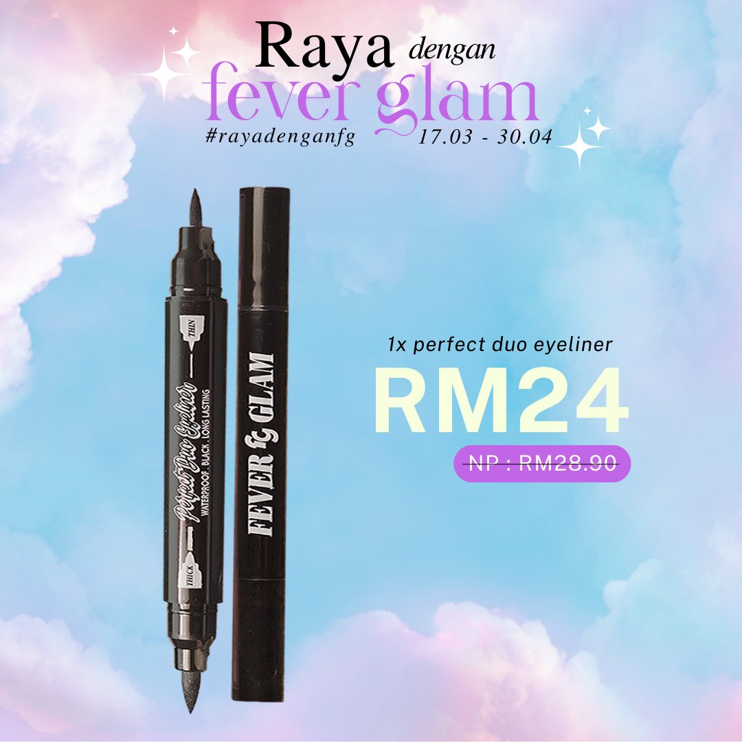 SabrinaShuhaim1's tweet photo. Malam ni korang boleh dapat mascara &amp; eyeliner @FeverGlam_ at RM16.50 each!!! https://t.co/zwZ3k6tRPu