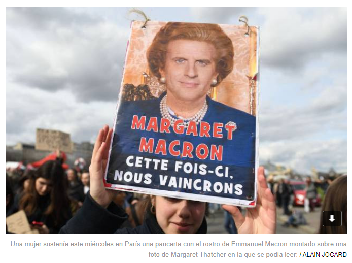 La historia resiste #Francia  #Macron #buenjueves 
Vía <a href="/elpais_espana/">EL PAÍS España</a> explicando las protestas de la reforma jubilatoria