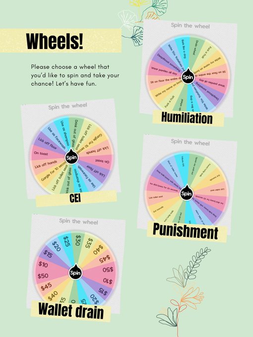 I&rsquo;ve got some fun wheel spins for all you subs, so tribute in my DMs and lets play &hearts;️   &bull; findom dominatrix