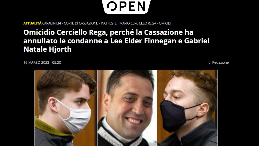 Giorgiolaporta's tweet photo. Fare i turisti in Italia, ammazzare il #Carabiniere #CercielloRega con 11 coltellate e fare massimo 14 anni di carcere, lo trovo uno scandalo.
Rispetto per la #Cassazione ma qualcosa non funziona.
Ammazzate un poliziotto negli #Usa e poi vedrete gli sconti di pena...
#16marzo https://t.co/aX3du449Qh