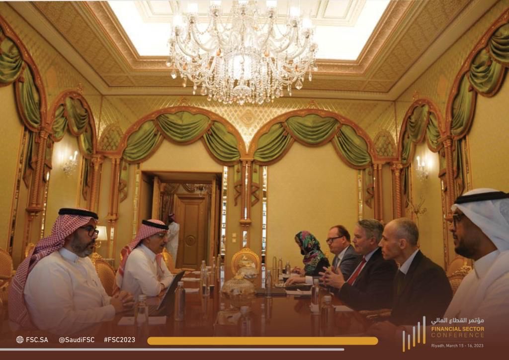 MAAljadaan's tweet image. I met today on the sidelines of the Second Edition of #FSC2023 with His Excellency the Secretary-General of the OECD, Mathias Cormann.  We reviewed the importance of the conference in developing the financial and economic sectors of the Kingdom, as reflected in #SaudiVision2030.