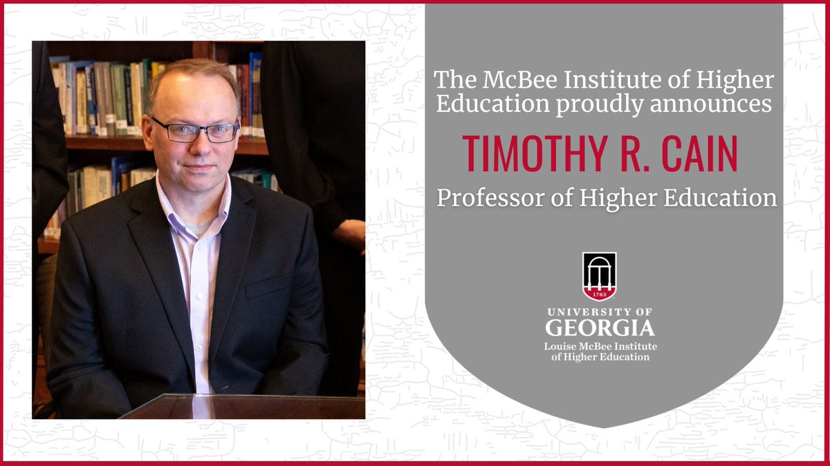 Louise McBee Institute of Higher Education | UGA tweet media