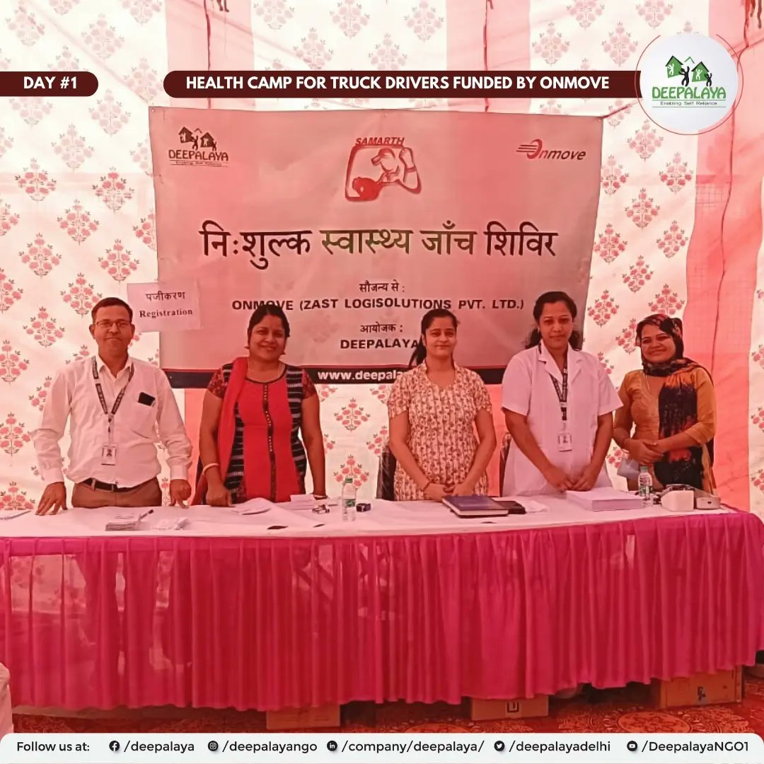 deepalayadelhi's tweet photo. We are proud to partner with #OnMove (#ZastLogisolutions Pvt. Ltd. for the inauguration of three-day #HealthCamp for #TruckDrivers in Bilaspur, #Haryana.
Donate now and join the initiative: https://t.co/OguaaMBqS9
.
.
#deepalaya #roadsafty #health #driversinindia #driverlife https://t.co/T9zt9fpbn2