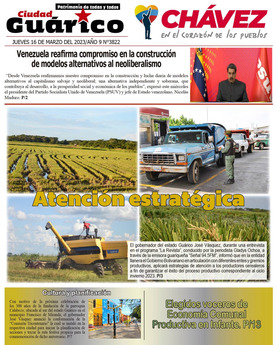 Gob_Guarico's tweet photo. Recuerda visitar la página web🖥 del Gobierno de Guárico y no te pierdas tu #CiudadGRC.

📍Titulado de hoy, Jueves #16Mar

¡Atención estratégica!

https://t.co/4vabNU563y

#Guárico
#ElBloqueoEsCriminal 
#GuáricoProgresaYProduce https://t.co/DeBHN2ktam