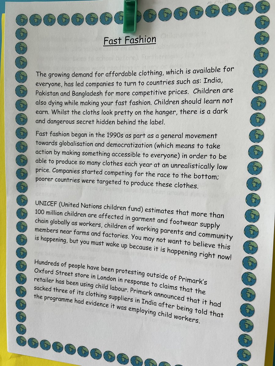 Catherine443's tweet photo. So proud of these passionate independent speeches written by my Y6 children. Inspired by the structure of a Greta Thunberg speech, @janeconsidine thank you! Their shopping habits wonโt be the same again ๐ https://t.co/5Gr4IwEz6c