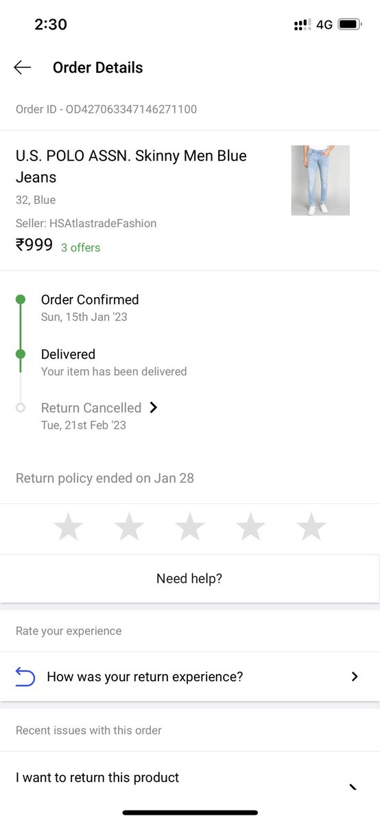 Prashubanth's tweet photo. @flipkartsupport ordered product in Jan and got delivered in same month due to size and fitting issue I have raised a return request many times but  not picked up and cancelled every time my request , last month also I  posted on social media regarding this issue https://t.co/Ds0RL6jZny