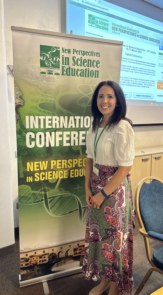VMcC_ScienceEd's tweet photo. Delighted to give the Keynote Lecture at #NPSE2023 in Florence on Outreach-Conscious Science Teaching to advance STEM engagement! Green theme, an unintended nod to St Patrick’s Day perhaps 😉 ⁦@edtechne⁩ @PixelFirenze⁩ ⁦⁦⁦⁦⁦⁦@GalwayAccess⁩ https://t.co/lVE7yerlyq
