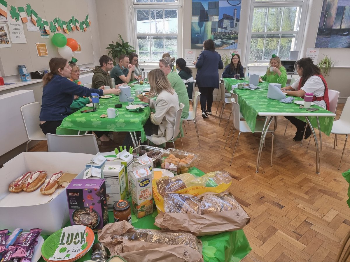 declarkee's tweet photo. St Patrick's Day breakfast morning in #grangegormanpcc in aid of Macro Senior Citizens Club, thanks to @TescoIrl for their donation @HSECHODNCC @HSELive @HSEvalues https://t.co/KaV2eLO8kM