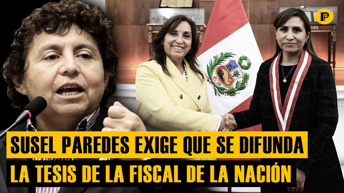 PeruPressTv's tweet photo. [VIDEO] !Fuerte y claro! La congresista Susel Paredes destruyó la coartada del Gobierno respecto a las decenas de muertos en protestas e informó que las tesis académicas de la fiscal de la Nación, Patricia Benavides, no están registradas en la Sunedu. (1/2) https://t.co/aHJpzypdql