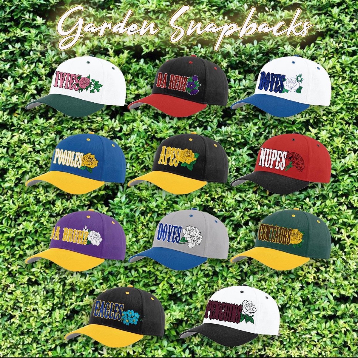 'Giving y'all all the 💐'

Garden Snapbacks are now available!

vgf-x-apparel.square.site

#spring #springflowers #garden #customsnapback #greekcustoms #d9 #nphc #2552 #fraternity #sorority #embroidery