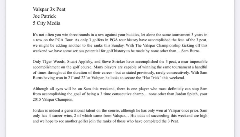 HoleLottaBogeys's tweet photo. @ValsparChamp @Samburns66 🏆⛳️

Attempt #2 at a blog style post in regards to golf - always open to criticism 

#Golf #ValsparChamp #ValsparChampionship #GolfTwitter #Blog https://t.co/1jjlkvT7op