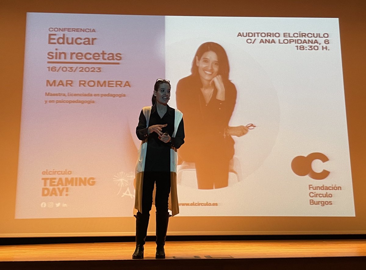 Conferencia "Educar sin recetas", por Mar Romera en <a href="/teamingday/">Teaming Day</a> <a href="/Asire_educacion/">Asire Asociación</a> #Burgos #TeamingDay