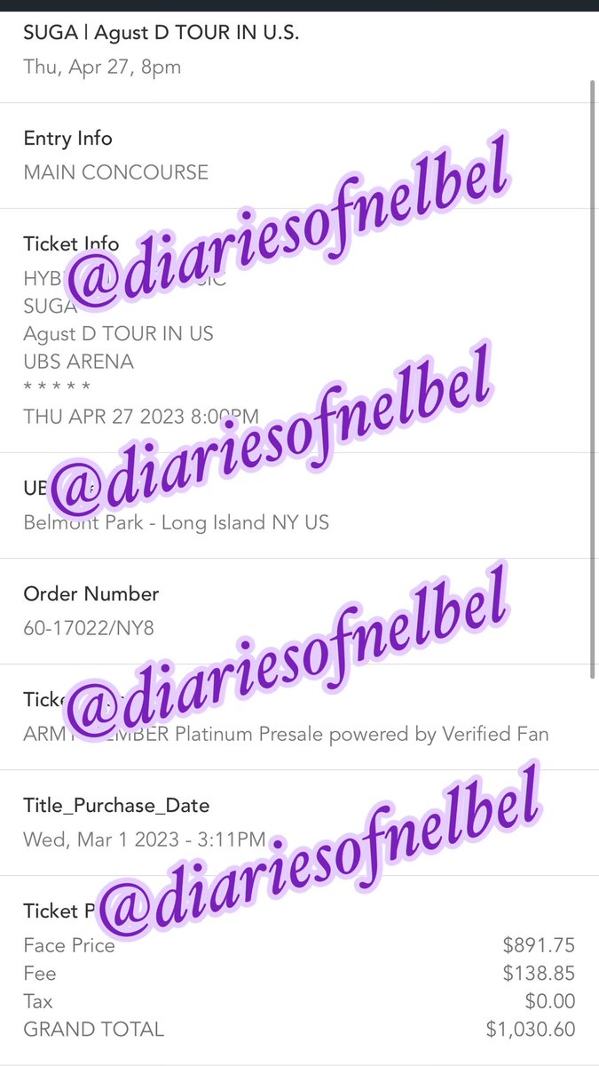 nellbelldiaries's tweet photo. WTS (2) #SUGA_AgustD_Tour tickets for UBS NY Day 2

Seat: Sec 109 Row 9

SELLING UNDER FV!!

NOTE: These were PLATINUM seats I bought by mistake. Selling under FV since they are pricey. Dm if interested. 

$1,784 for both. Willing to provide additional proofs as needed. https://t.co/gRTAm4WANT
