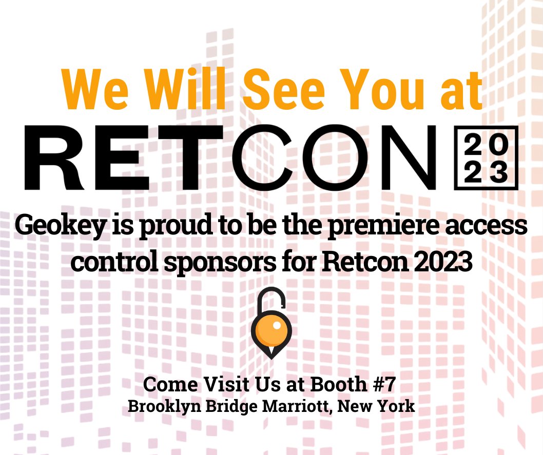 geokeyinc's tweet image. Geokey is proud to be the premiere access control sponsor for Retcon 2023, an industry-defining real estate technology and innovation conference! Come and visit Booth #7 to say hello and have a chance to win some Geokey swag!

#Geokey #Retcon #Security #MobileAccess