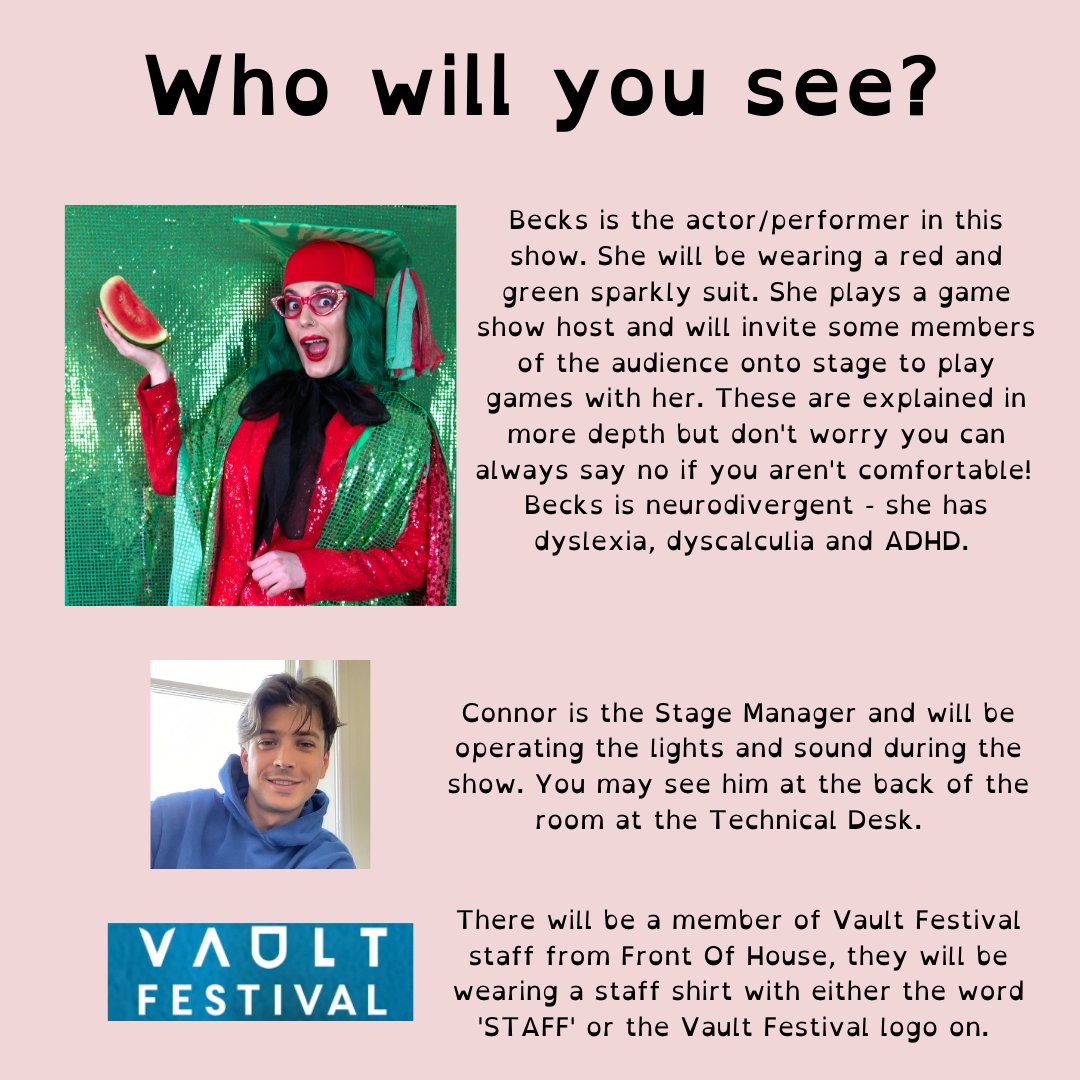 GTTheatreUK's tweet photo. If you are coming to or thinking about seeing #Melonade at @VAULTFestival but aren't sure - our new Social Story might help you! We are all about celebrating neurodiversity and putting accessibility first, so we are really pleased to be sharing this with you all 🥰 https://t.co/1eaQFiXBzH