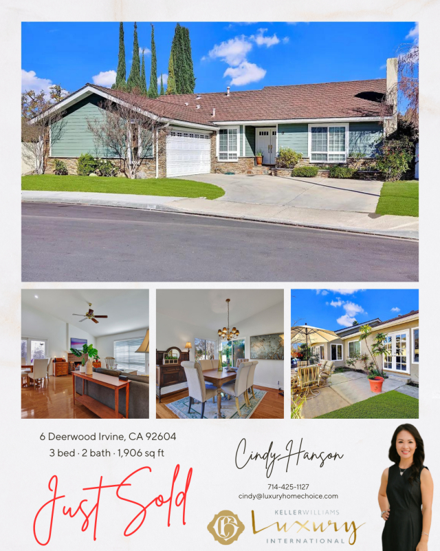 Cindy_Hanson_'s tweet photo. Just sold this gorgeous one-story home located in the desirable Deerfield Community at the heart of Irvine, California. https://t.co/h1qJBycziQ